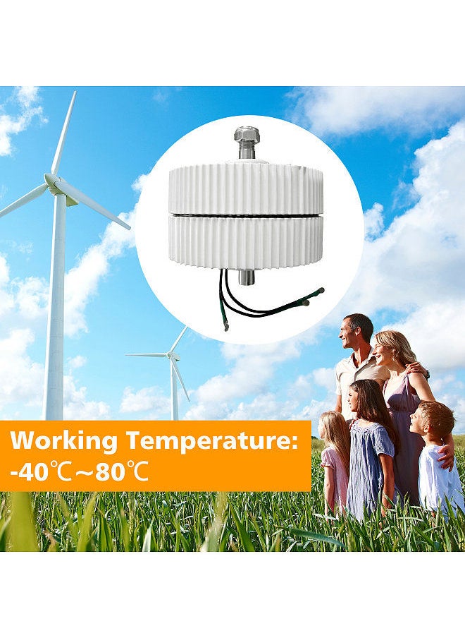 500W 48V Three-phase AC Permanent Magnet Generator Mini High Efficiency 950RPM Low Speed Wind Generator Motor AC Alternator for Wind Generators DIY