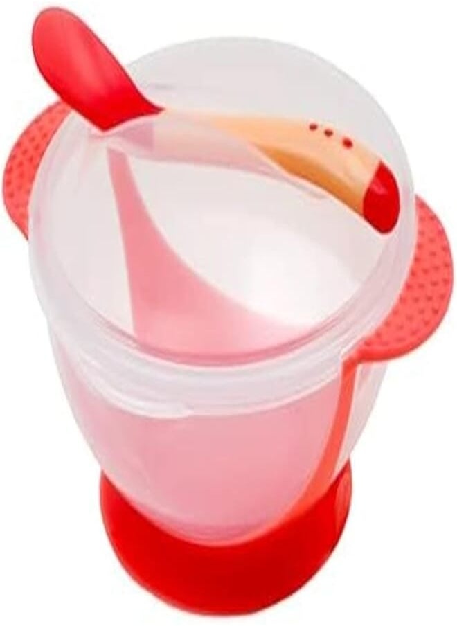 Safari Safari Baby Feeding Bowl with Lid and Spoon for Babies - Red - 4+ 
