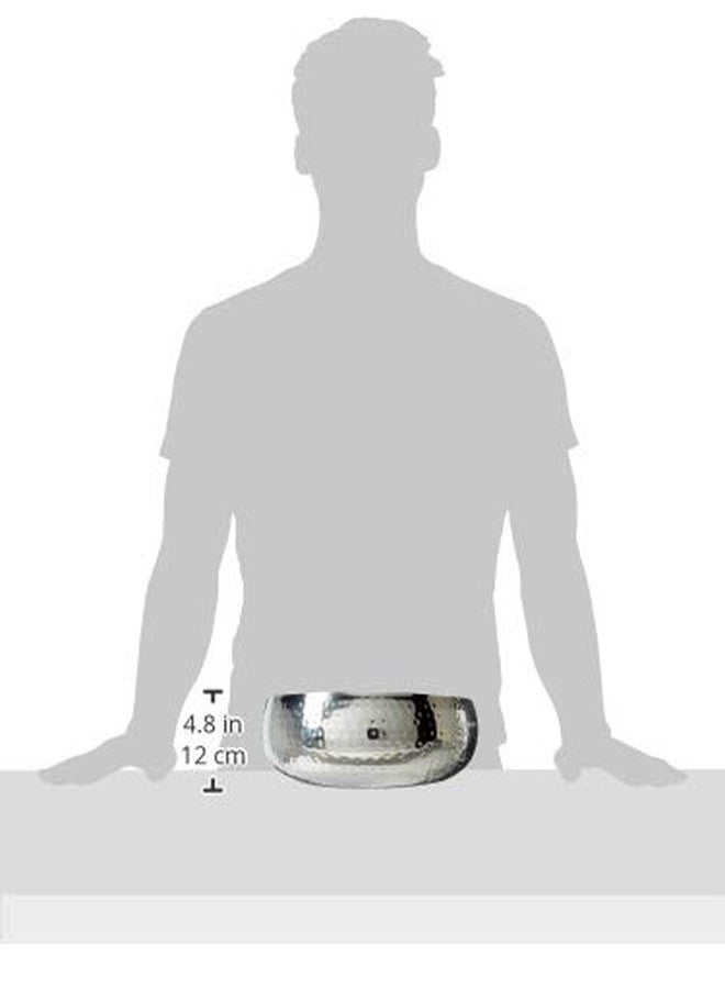 Elegance Hammered Salad Bowl - Double Wall Insulated Serving Bowl (11.5” Dia) - Image 3