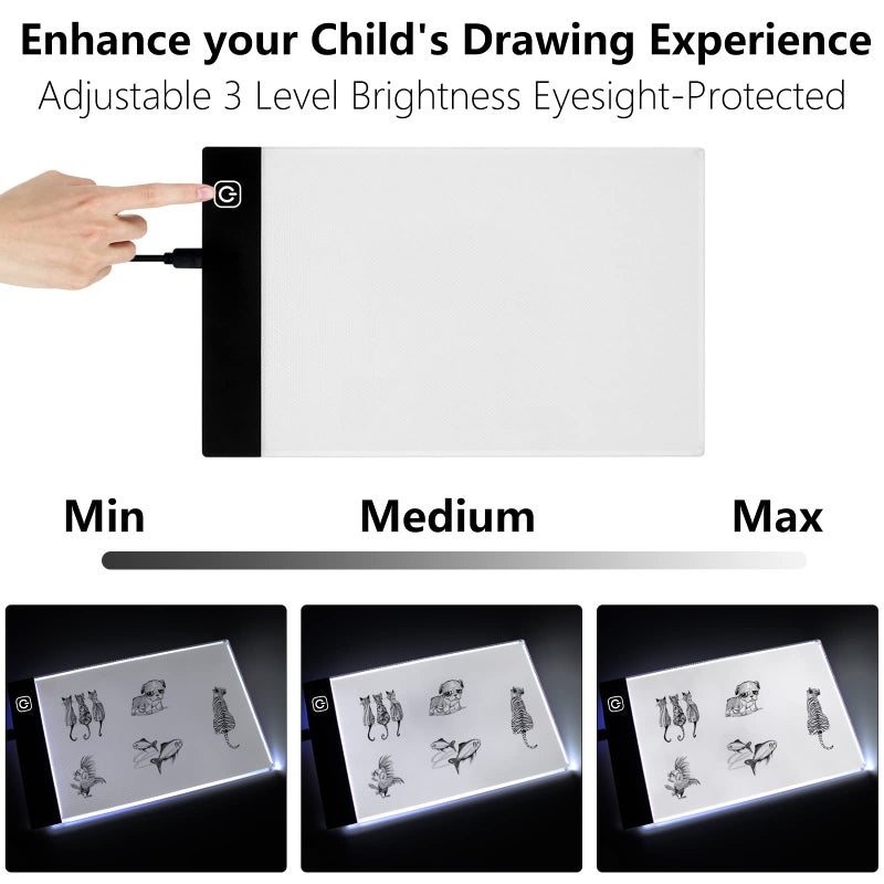 sponake Flip Book Kit with Light Pad - A5 LED Light Board/Box & 320 Sheets Flipbook for Drawing | Tracing | Sketching, Flip Books Paper with Holes & Binding Screws - Image 4