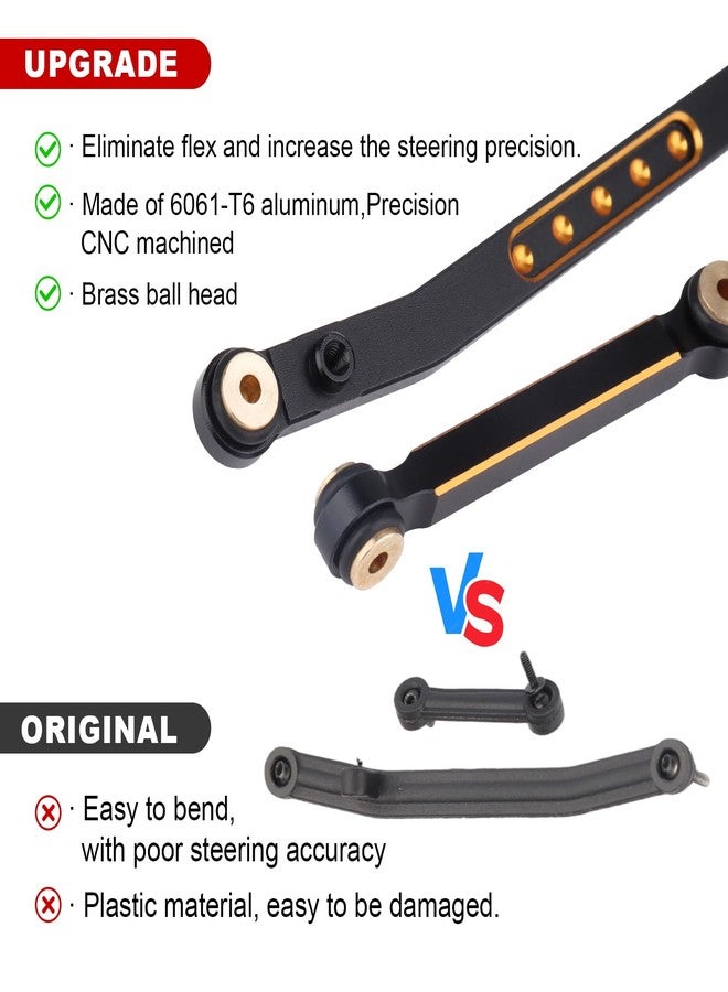 Hobbyfire RC Steering Rod Tie Links Linkage for 1/24 RC Crawler Axial SCX24 AXI90081 Upgrades, Aluminum Alloy Metal - Image 4