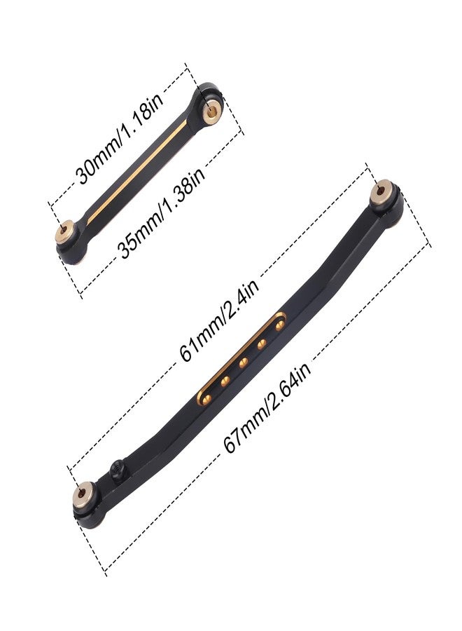 Hobbyfire RC Steering Rod Tie Links Linkage for 1/24 RC Crawler Axial SCX24 AXI90081 Upgrades, Aluminum Alloy Metal - Image 2