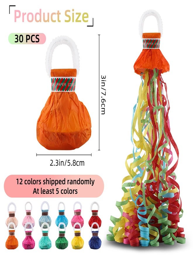 Motroce 10 Pack Streamers Poppers, Hand Throw Party Poppers, Colorful No Mess Confetti Poppers, Magic Paper Crackers for Birthday Wedding Celebrations School Opening Graduation - Image 2