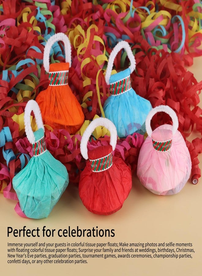 Motroce 10 Pack Streamers Poppers, Hand Throw Party Poppers, Colorful No Mess Confetti Poppers, Magic Paper Crackers for Birthday Wedding Celebrations School Opening Graduation - Image 4