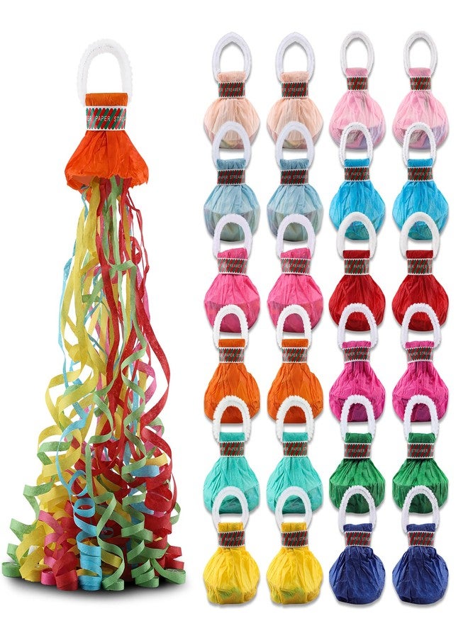 Motroce 10 Pack Streamers Poppers, Hand Throw Party Poppers, Colorful No Mess Confetti Poppers, Magic Paper Crackers for Birthday Wedding Celebrations School Opening Graduation - Image 1