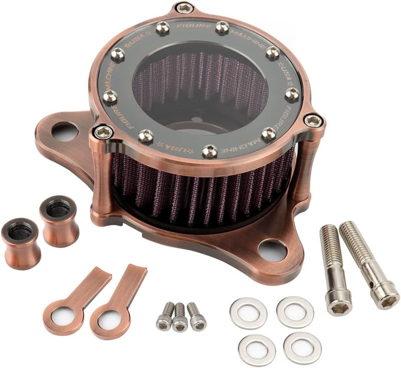 QASULER CNC Bronze Motorcycle Air Filter - Image 1