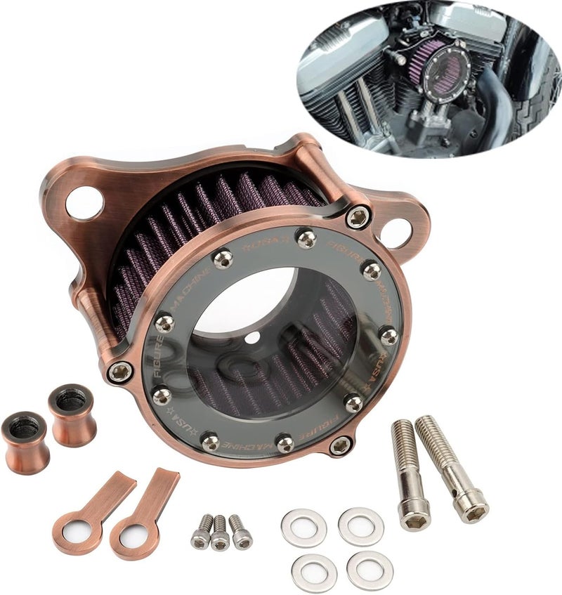 QASULER CNC Bronze Motorcycle Air Filter - Image 5