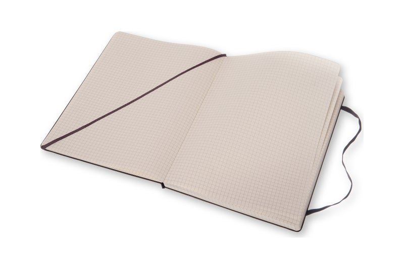 MOLESKINE دفتر XL صفحات مربعة غلاف صلب أسود 240 صفحة - Image 2