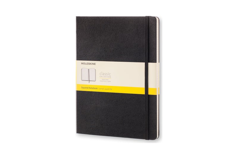 MOLESKINE دفتر XL صفحات مربعة غلاف صلب أسود 240 صفحة - Image 1