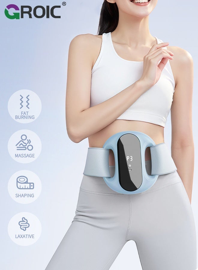 GROIC Slimming Belt, Abdominal Massager Portable Weight Loss Machine with 5 Massage Modes,Heating Pad for Period Cramps, Electric Waist Belt Device (Blue) - Image 4