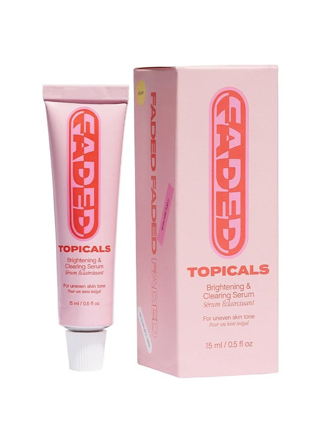 TOPICALS Topicals Brightening and Clearing Serum | Reduces Discoloration, Post-Blemish Marks, Scars and Spots | Contains Kojic Acid and Niacinamide | Dermatologist-tested, Vegan, Cruelty-Free （15ml）  - Image 1
