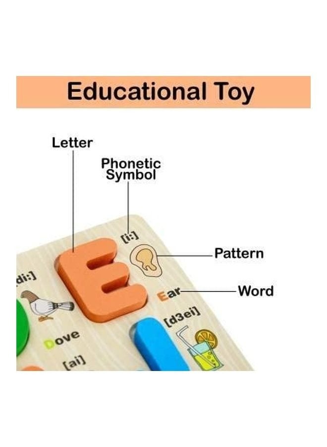 RollsTimi  Baby Kids Wooden Learning Capital Alphabet Jigsaw Puzzle Early Educational Development Toy - Image 3