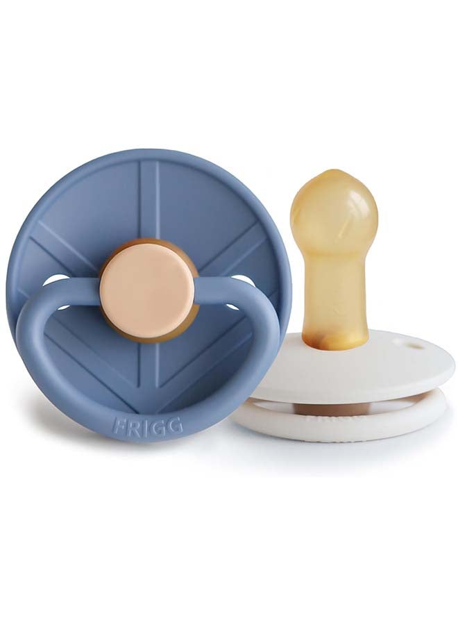 FRIGG فرغ ليتل فايكنغ مصاصة سيليكون للأطفال 6-18 شهر 2-pack عرض المحيط/كريم - الحجم 2 - Image 1