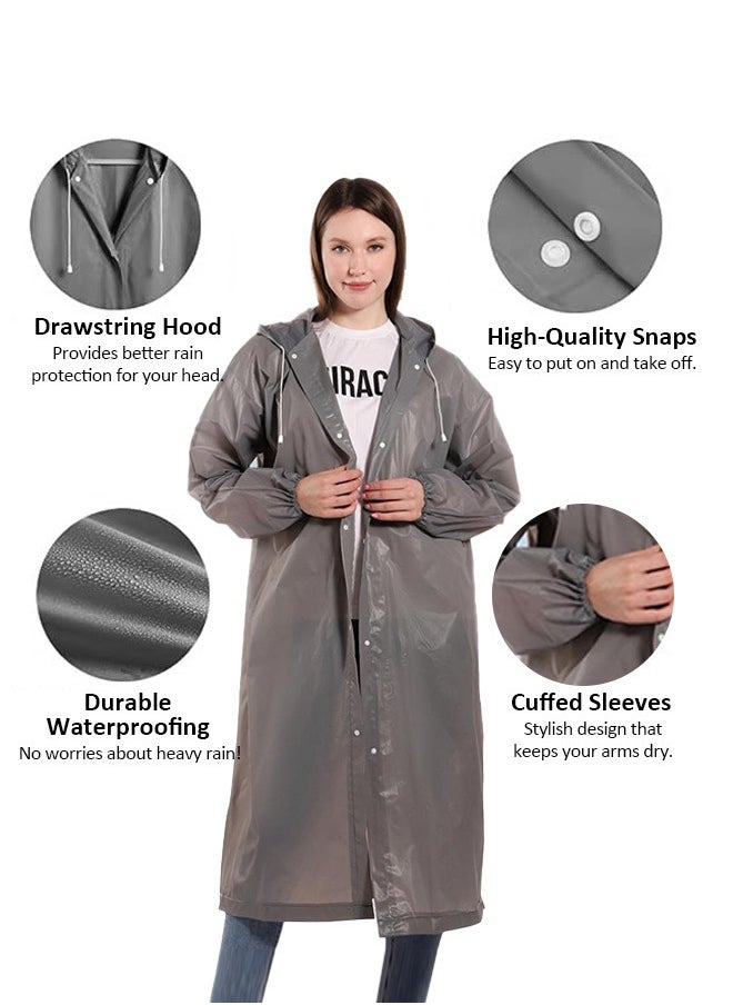 Generic - 2-Pack EVA Waterproof Raincoats for Men and Women, Portable, Lightweight, Reusable – Extended Length, Thickened, Perfect for Outdoor Activities - Image 1