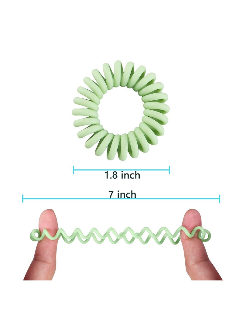 ORiTi Hair Ties 18 PCS Spiral Hair Ties No Crease No Pulling Hair Matte Color Coil Elastics Phone Cord Hair Ties Ponytail Holder Suitable for Girls Teens and Women with Thick Or Thinning Hair  - Image 3