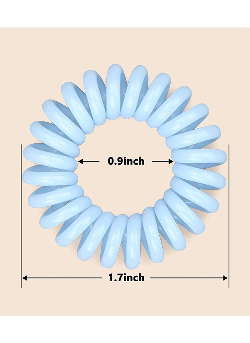 ORiTi Hair Ties 18 PCS Spiral Hair Ties No Crease No Pulling Hair Matte Color Coil Elastics Phone Cord Hair Ties Ponytail Holder Suitable for Girls Teens and Women with Thick Or Thinning Hair  - Image 2