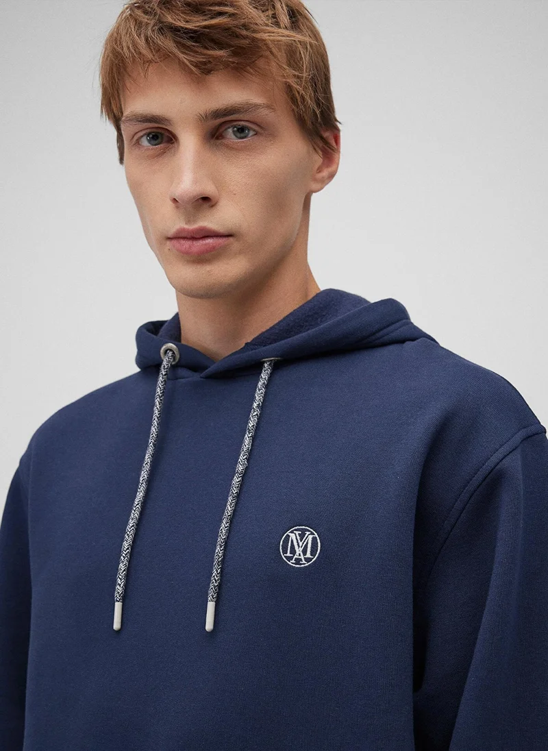 MAVI Mavi Logo Embroidered Navy Sweatshirt