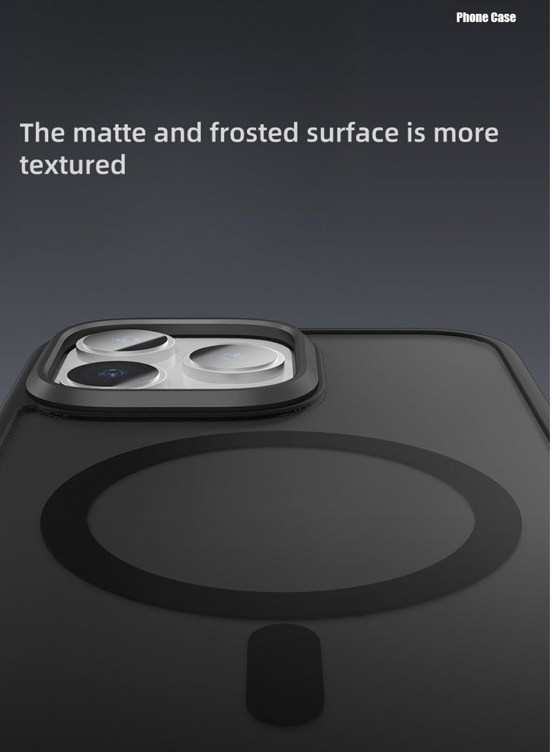 Magnetic Case for iPhone 16 Promax Compatible with MagSafe, Translucent Matte Back Slim Shockproof Phone Cover (Dark blue)  - Image 3
