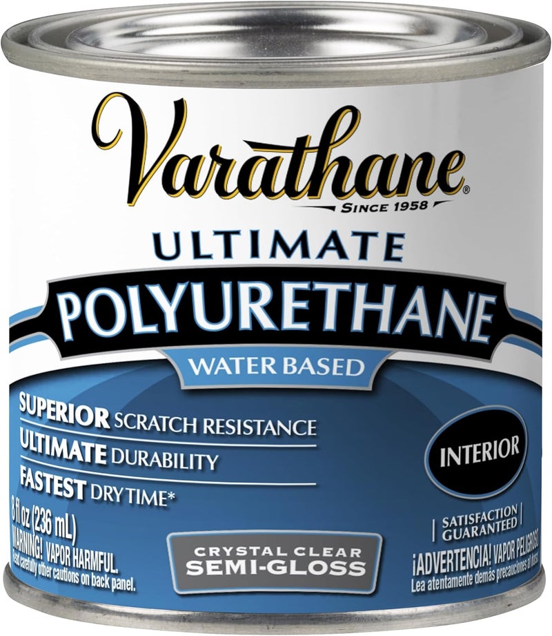 VARATHANE فاراثان طلاء بولي يوريثان نهائي قائم على الماء، نصف لتر، لمسة شبه لامعة - Image 1
