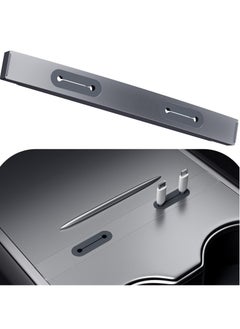 KASTWAVE موزع USB من Tesla لسيارة Tesla Model 3، ملحقات طراز Y 2023 2022 2021، منظم كابلات وحدة التحكم المركزية Tesla، محطة إرساء ملائمة بنسبة 100% لوحدة التحكم المركزية  - Image 1