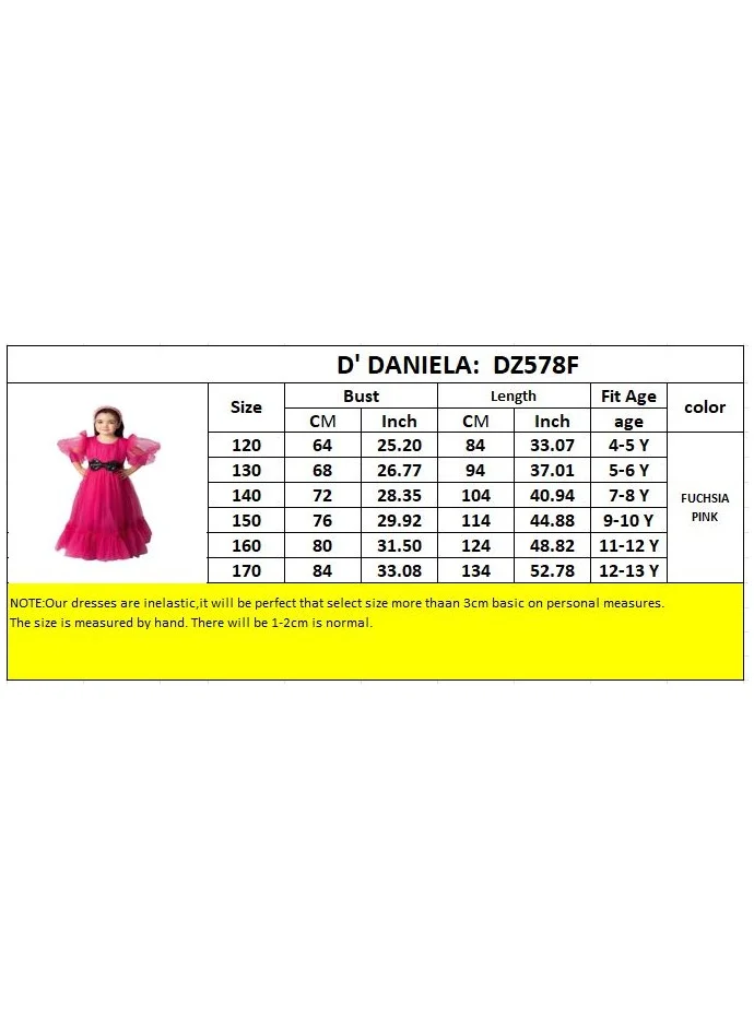D'Daniela Bow Detailed Princess Maxi Dress Fuchsia
