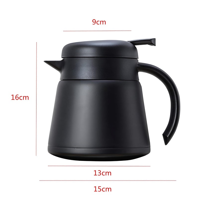 800ml Stainless Steel Coffee Jug with Double Wall Vacuum Insulation - Reliable Leak Proof Thermal Carafe for Exceptional Heat and Cold Retention for Your Coffee (Red, 1 Thermo) - Image 2