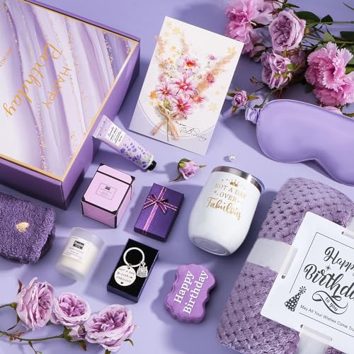 BaiCai Birthday Gifts for Women, Happy Birthday Gifts for Mom, Her, Sister, Best Friend, Girlfriend, Coworker, Wife Bday Gift Ideas, Unique Relaxing Spa Birthday Gift Basket for Women Care Package w/ Blanket - Image 2