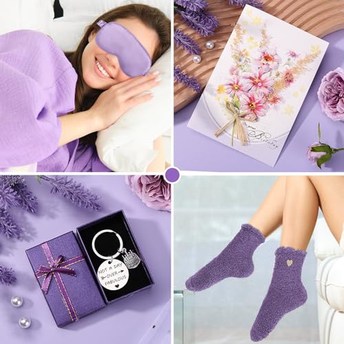 BaiCai Birthday Gifts for Women, Happy Birthday Gifts for Mom, Her, Sister, Best Friend, Girlfriend, Coworker, Wife Bday Gift Ideas, Unique Relaxing Spa Birthday Gift Basket for Women Care Package w/ Blanket - Image 5