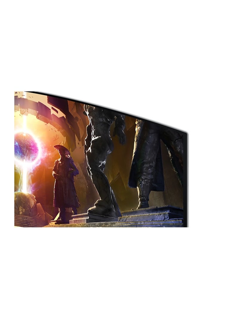 Samsung - Samsung Odyssey OLED G8 G85SD, 34-Inch Size UWQHD Ultra Wide Refresh Rate 175Hz Gaming Computer Monitor,Stunning colors and clarity on the Ultra WQHD display More accurate blacks and other colors, with less reflection Breaking fast, near-instantaneous reactions Ultra WQHD Glare-free OLED display 0.03ms response time Gaming hub - Image 1