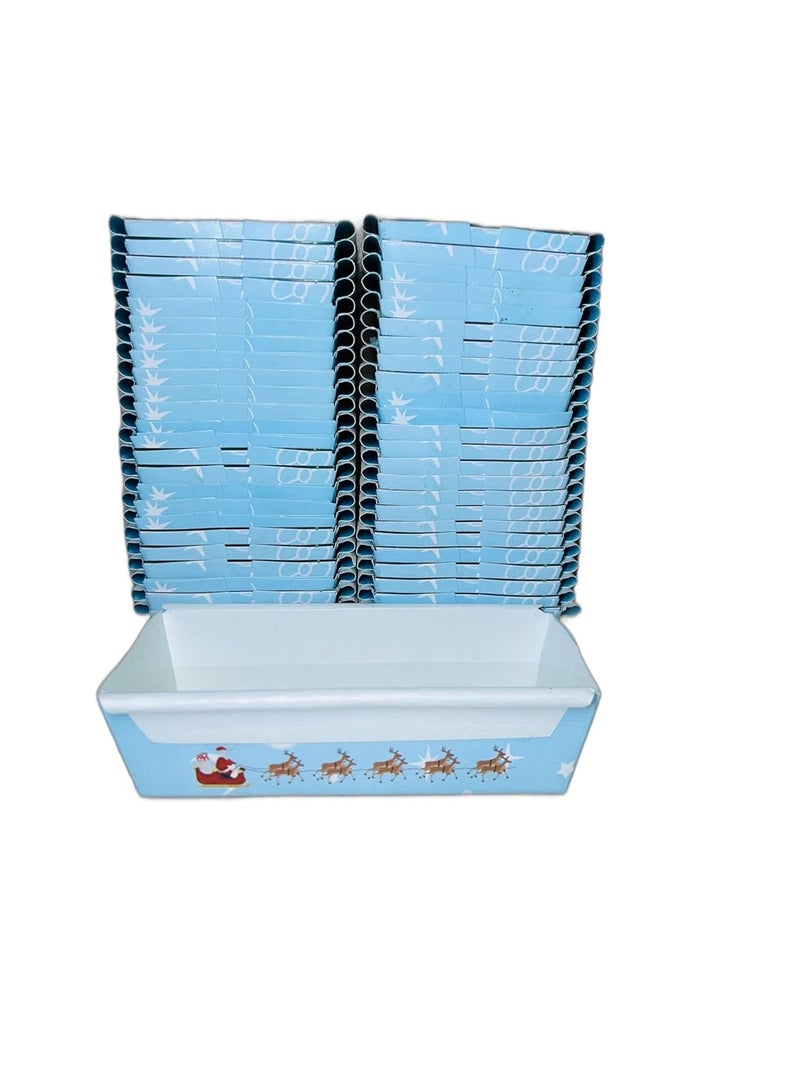Baekence Bake and Serve Cake Moulds Christmas Mould Rectangular Baking Tray 200 Grams Green Pack of 10 pcs - Image 4