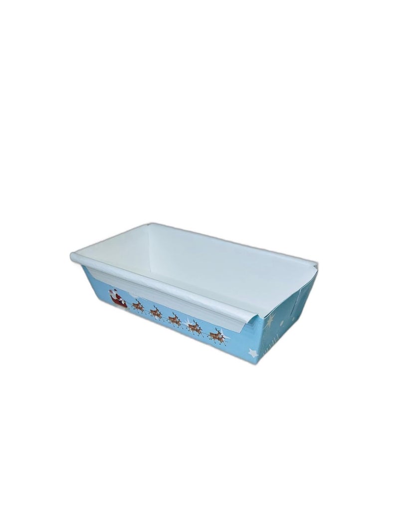 Baekence Bake and Serve Cake Moulds Christmas Mould Rectangular Baking Tray 200 Grams Green Pack of 10 pcs - Image 2
