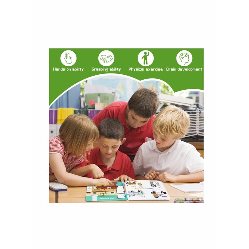 SOLARAE Quiet Book for Toddlers Activity Toys Early Learning Toy for Kids Sensory Education Preschool Learning Book - Best Gifts for Boys and Girls Aged 2 3 4 5 6 (2 Pack) - Image 3