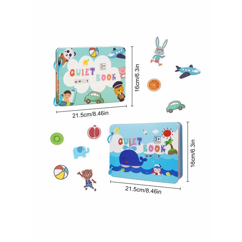 SOLARAE Quiet Book for Toddlers Activity Toys Early Learning Toy for Kids Sensory Education Preschool Learning Book - Best Gifts for Boys and Girls Aged 2 3 4 5 6 (2 Pack) - Image 5