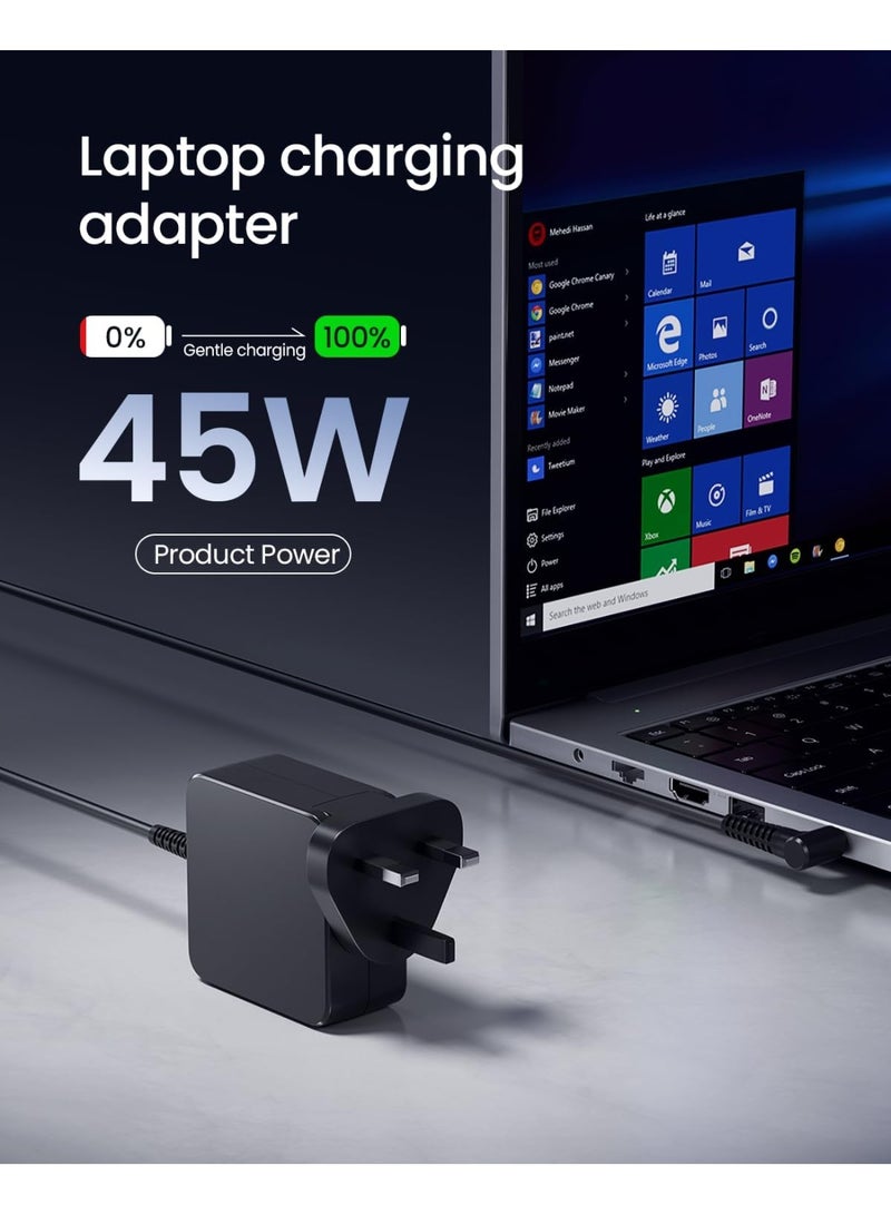 Neox شاحن لابتوب اسوس شاحن لابتوب 45 واط متوافق مع ASUS VivoBook 14 15 X540UA X540S X540SA X540LA X553 X553S ASUS Notebook Zenbook UX303U UX305F UX305C UX430U محول طاقة - Image 3