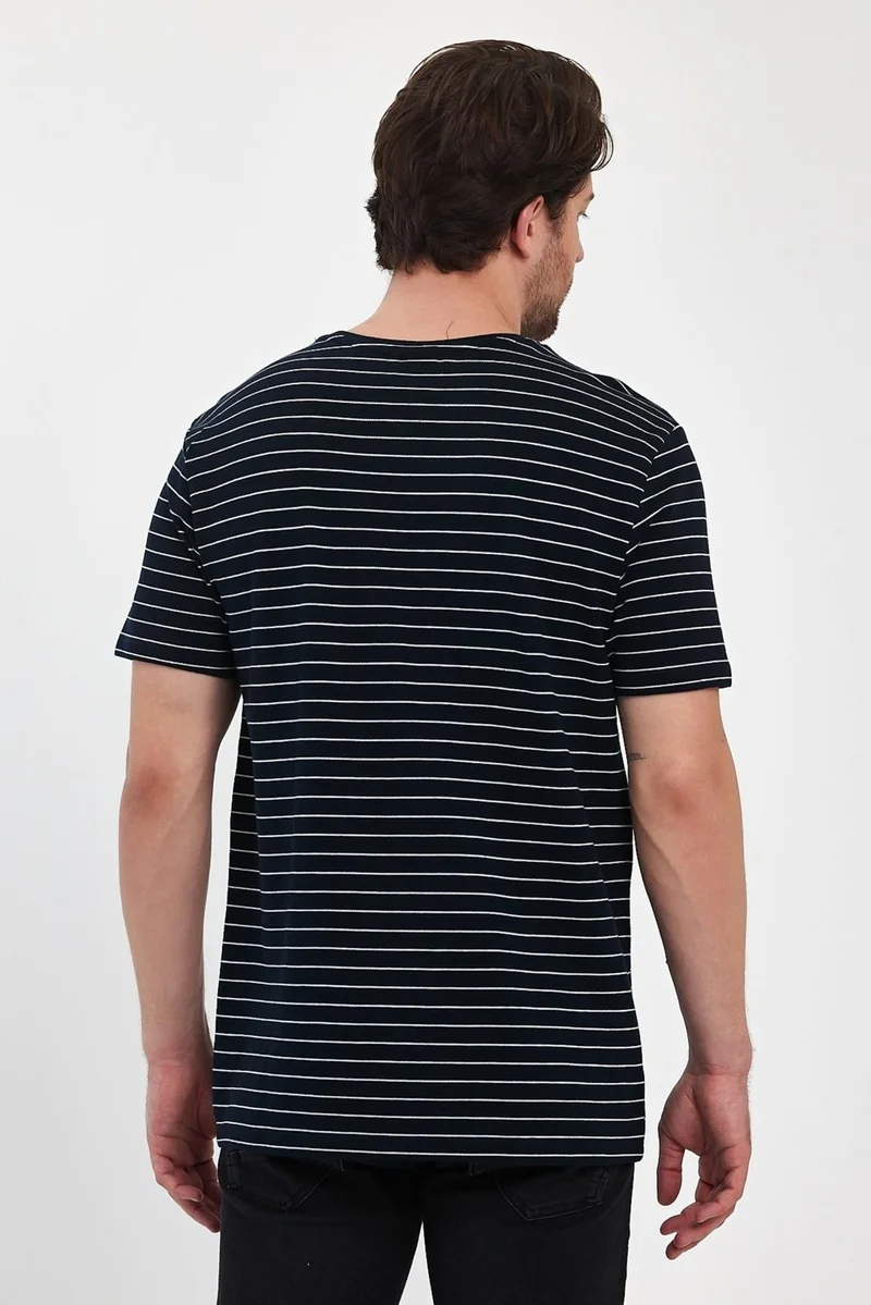 الكسندر جاردي Crew Neck Striped T-SHIRT(ERK-5987)