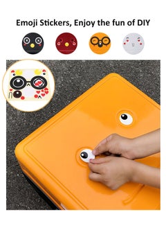 Generic Kids Travel Suitcase Trolley, 20" Carry-on Luggage with Emoji Sticker & Spinner Wheels, Water-resistant PC Kids Luggage Bag for Boys and Girls  - Image 3