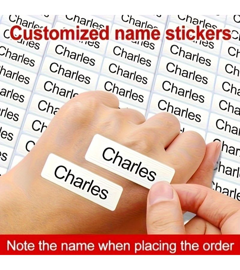 480 Pcs White Name Stickers Personalized Product Labels For Home Office Medium Size Custom Numbers Phone Numbers And Stationery Markers - Image 3