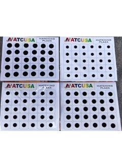 ATCUSA ATCUSA Bindi 240 Count Black color Multi Size Indian Forehead Round Dot Tattoo Body Art Sticker craft belly forehead decor velvet jewelry face jewels Black 