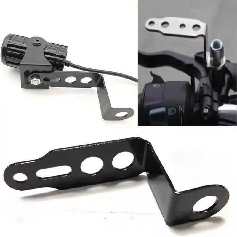 Black 3 Pack Universal Z Type Rearview Mirror Brackets Iron Mount for Motorcycles and Scooters - Image 1