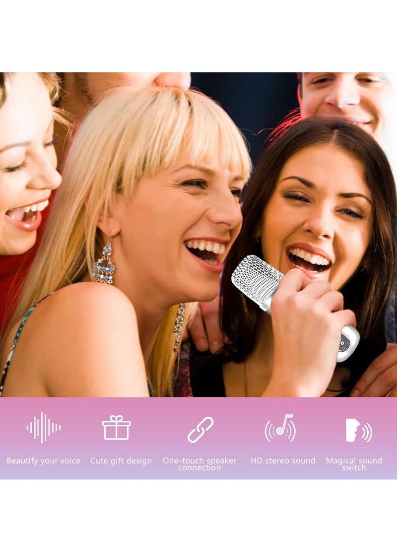 Gulf Trend Karaoke Machine with 2 Wireless Microphones, Portable Bluetooth Karaoke Speaker PA System with Echo and Vocal Cut, Supports TF, AUX-in, USB Flash Disk for Indoor Outdoor Party, Family Party Singing - Image 2
