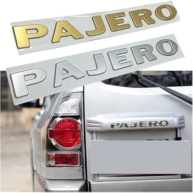 rayihni Car Logo Sticker Compatible For Mitsubishi Pajero Letters Emblem Steering WheelFront TrunkRear Trunk Logo Cover Abs Sticker Interior AccessoriesSilver - Image 4