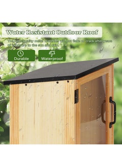 Exttlliy Exttlliy Outdoor Library Book Box Storage Small Wood Cabinet Little Literature Box for Neighborhood Community and School Sharing Books, Literature, Newspapers, Food and Art  - Image 3