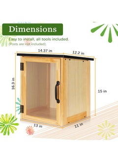 Exttlliy Exttlliy Outdoor Library Book Box Storage Small Wood Cabinet Little Literature Box for Neighborhood Community and School Sharing Books, Literature, Newspapers, Food and Art  - Image 2