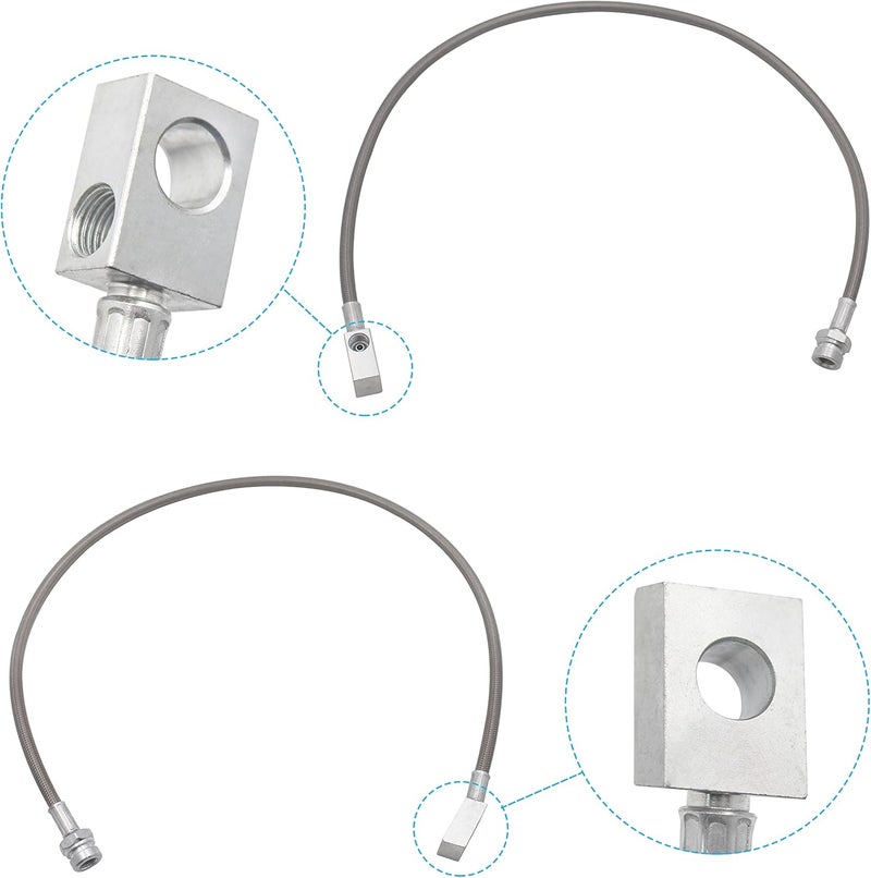 TycoonWon 89715 Front and Rear Extended Stainless Brake Lines for Jeep Wrangler TJ YJ and Cherokee XJ - Image 2