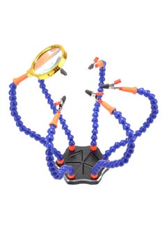 NIBEMINENT 6-Flexible Arms Soldering Station with USB Fan and Magnifier Multicolour  - Image 1