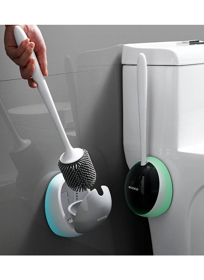 ecoco 1pc Wall-Mounted Silicone Toilet Brush - No Dead Corners, Effortless Toilet Cleaning!  - Image 5