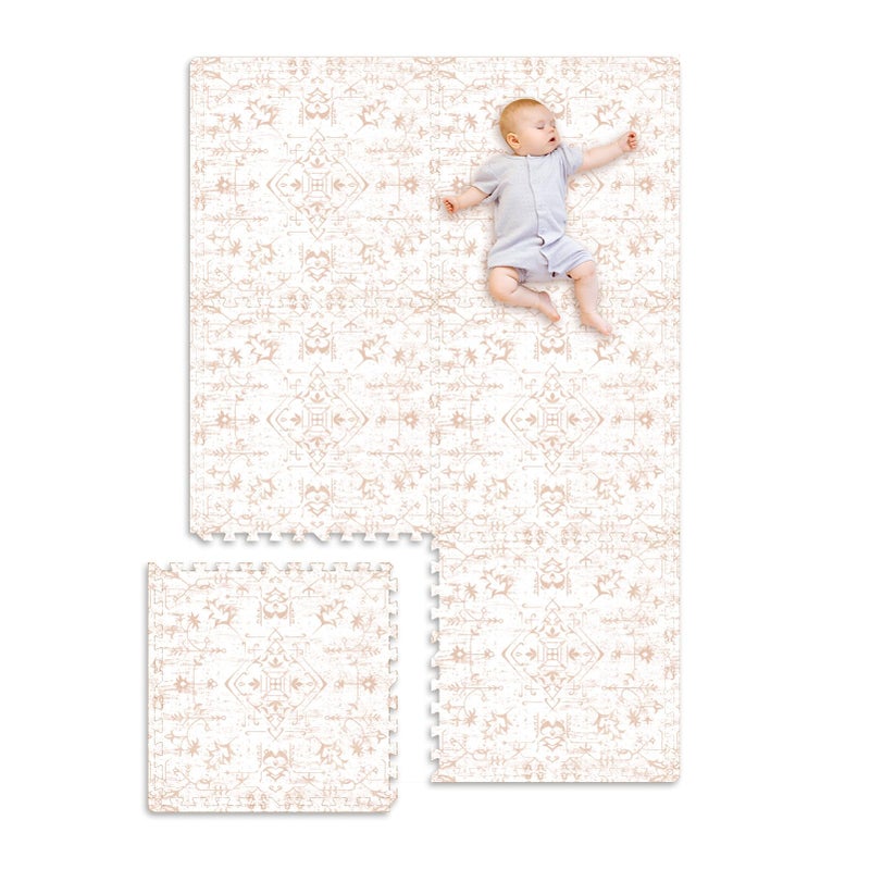TCBunny Extra Large Baby Play Mat 4FT x 6FT Foam Puzzle Floor Mat for Kids Toddlers Persia Rhombic Pattern - Image 2