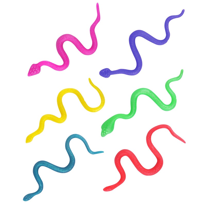 Guilty Gadgets 6 Stretchy Snakes - Assorted Colours - Image 1
