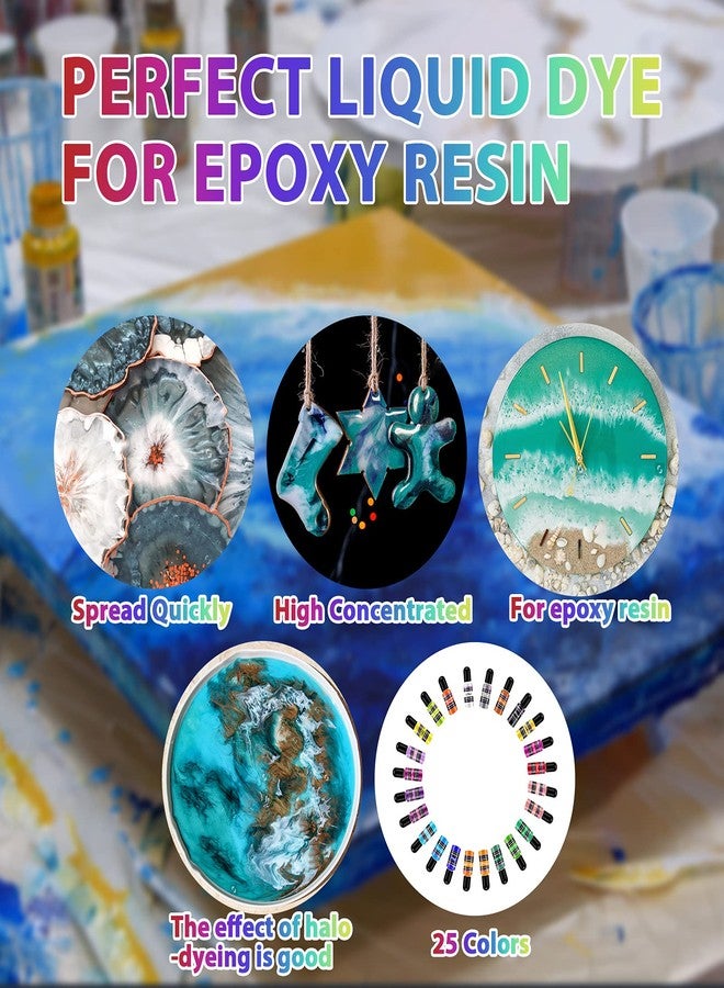 M.A.K Epoxy Resin Pigment, M.A.K 27 Bottles Transparent Liquid Dye High Concentration Resin Colorant for Crafts Art Coloring, Painting, Jewelry DIY Making, Each 10ml - Image 4