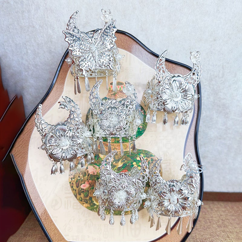 Guizhou Miao Silver Fridge Magnet - Ethnic Handmade Decoration with Songjin & Tie-Dye - Image 3